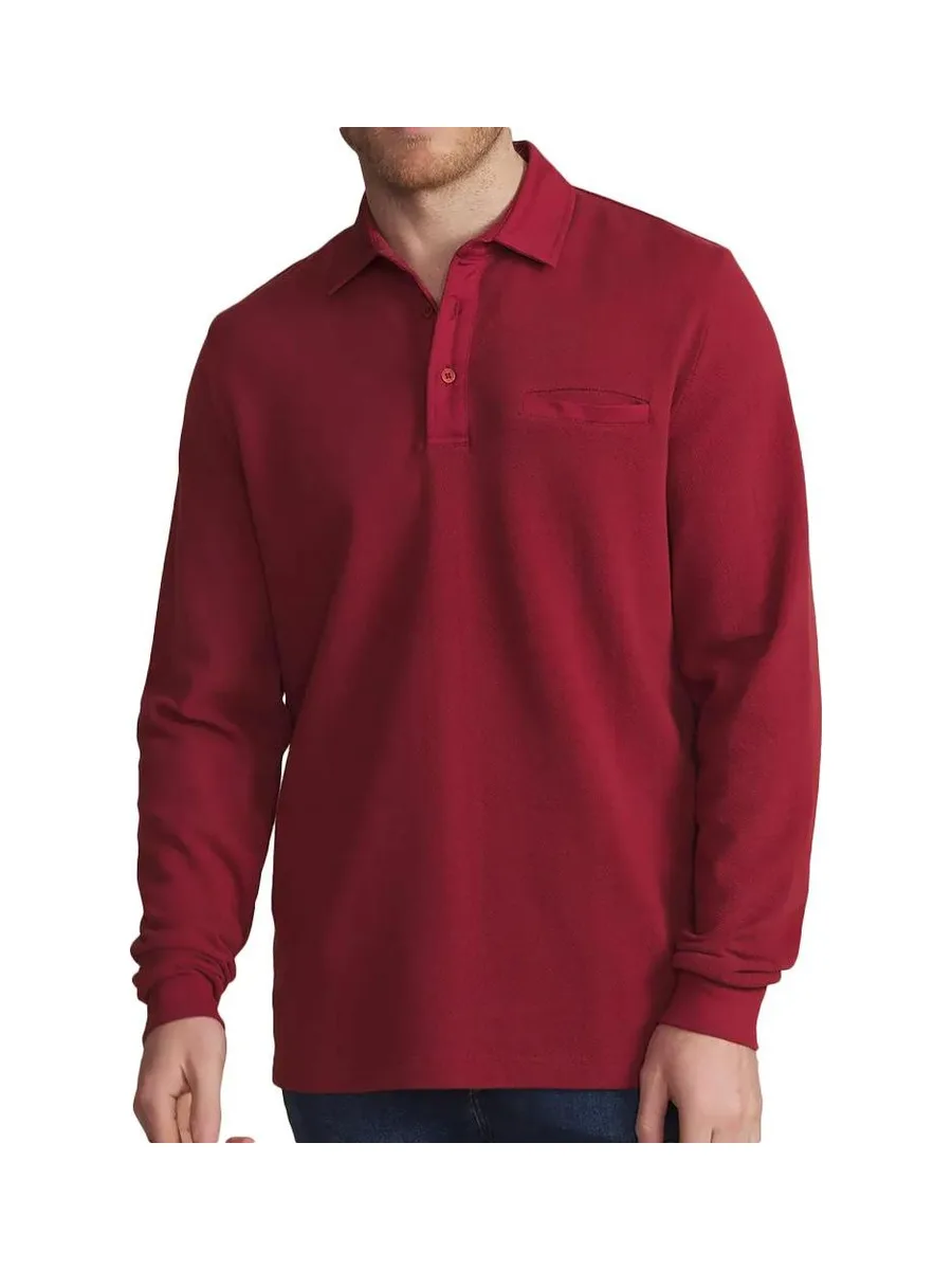 Polo Manches Longues Rouge Homme TBS CAVEZPOL 2