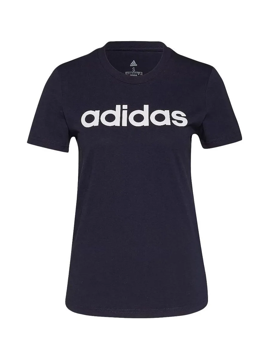 T-Shirt Marine Femme Adidas Lin 2