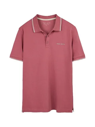 Polo Rose foncé Homme Teddy Smith Pasian 2 1
