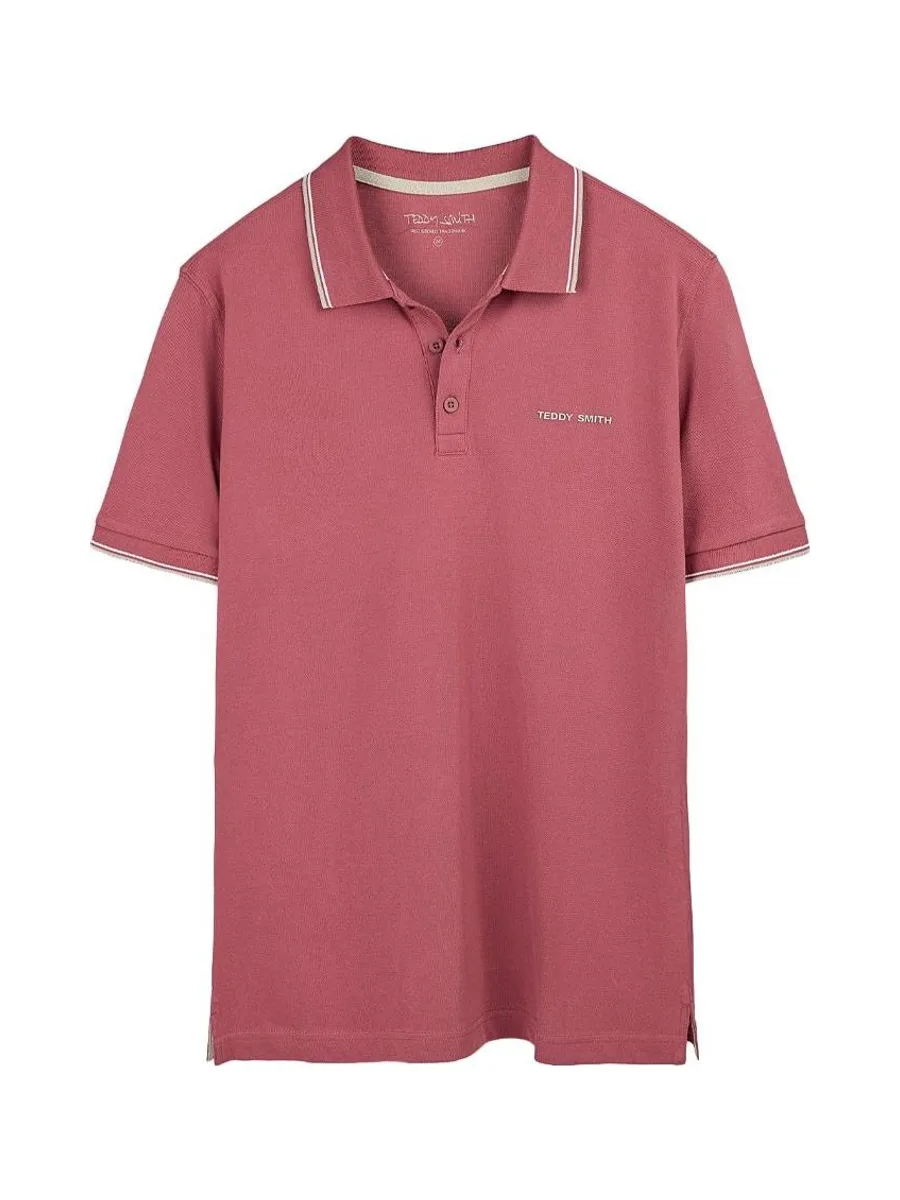 Polo Rose foncé Homme Teddy Smith Pasian 2 2