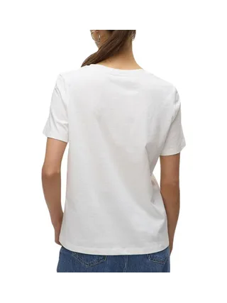 T-Shirt Blanc Femme Vero Moda Feyola 2
