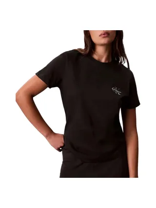 Lot de 2 T-Shirt Noir Femme Calvin Klein Jeans Mono logo 2