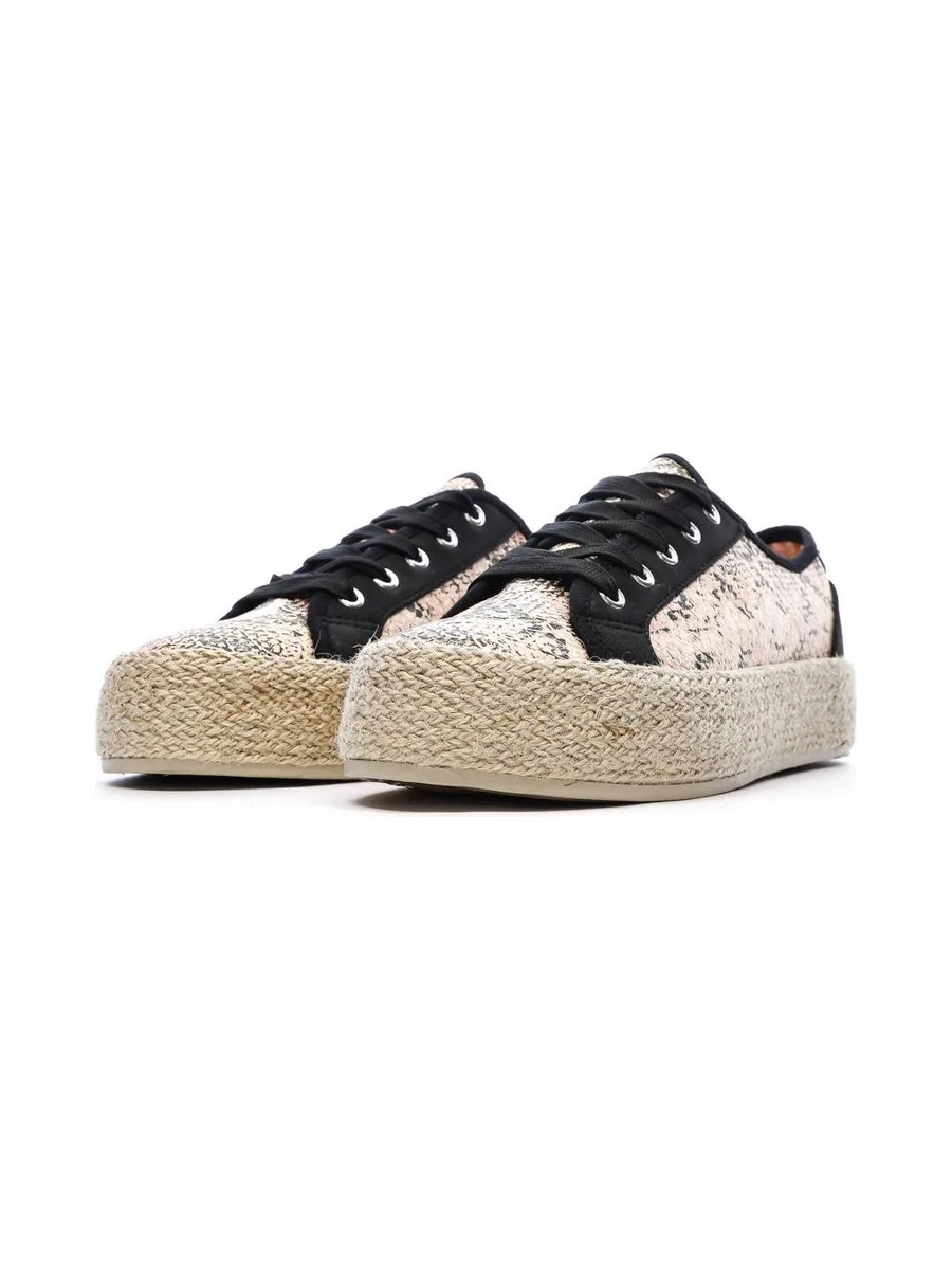 Baskets Noir/Rose Femme Chattawak Paco 7