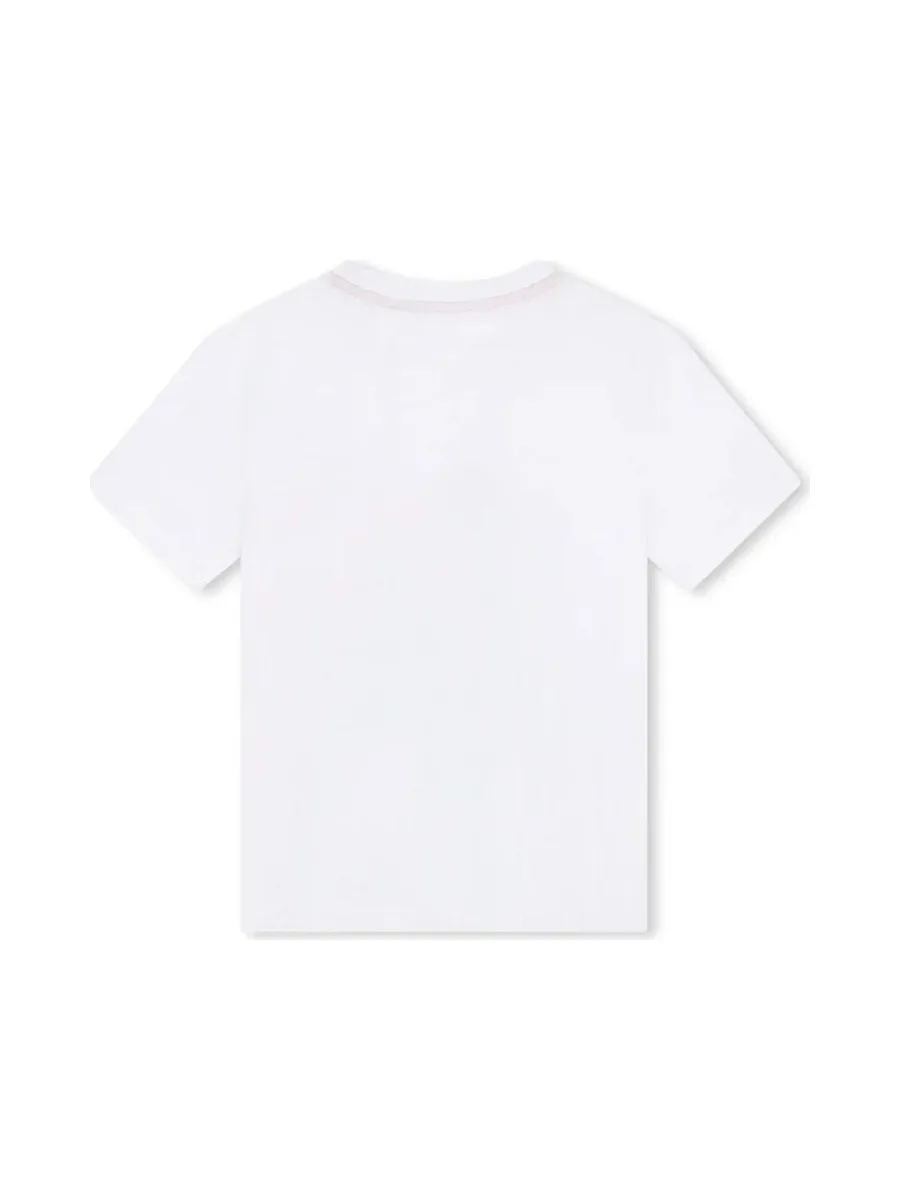 T-Shirt Blanc Garçon Timberland T60090 2