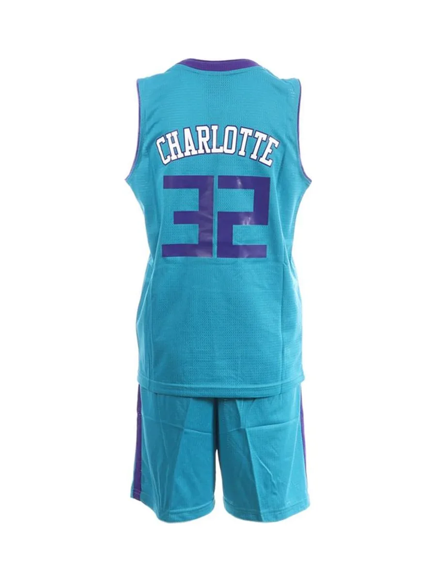 Charlotte Ensemble de basketball Bleu/Blanc Enfant Sport Zone 3