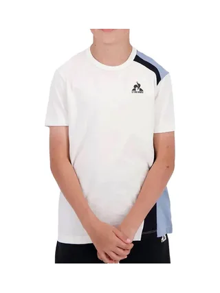 T-Shirt Blanc/Bleu Garçon Le Coq Sportif Graphique N°1 1