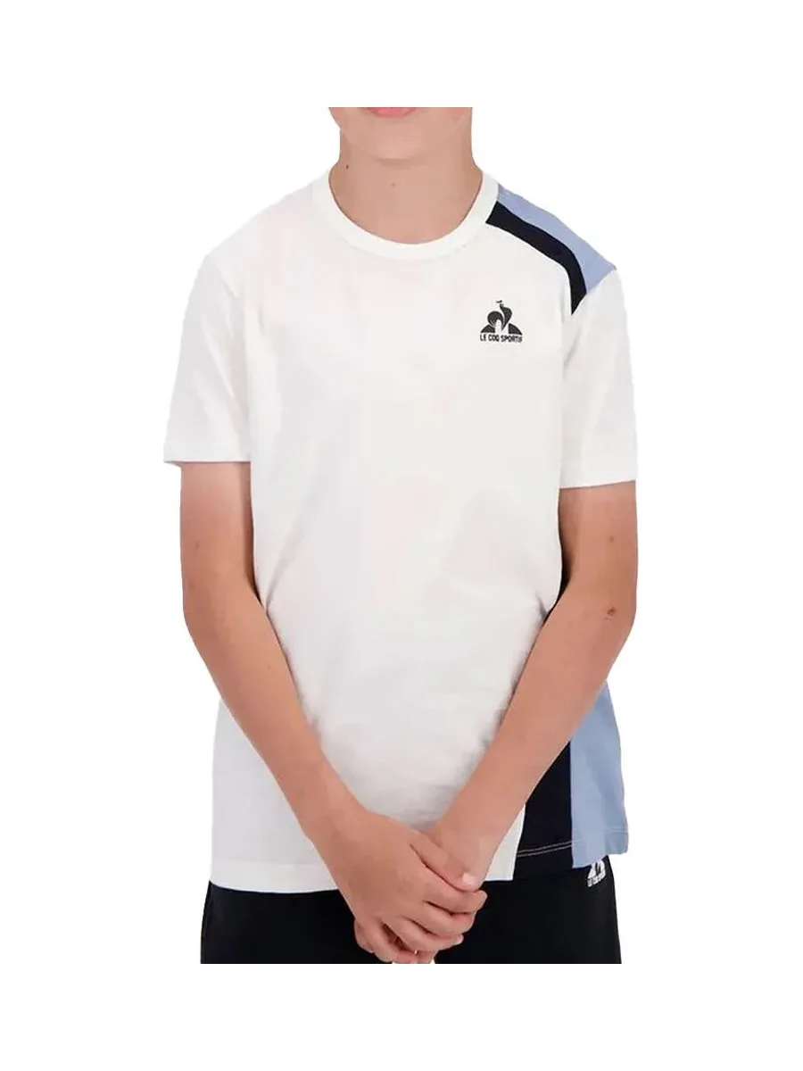 T-Shirt Blanc/Bleu Garçon Le Coq Sportif Graphique N°1 1