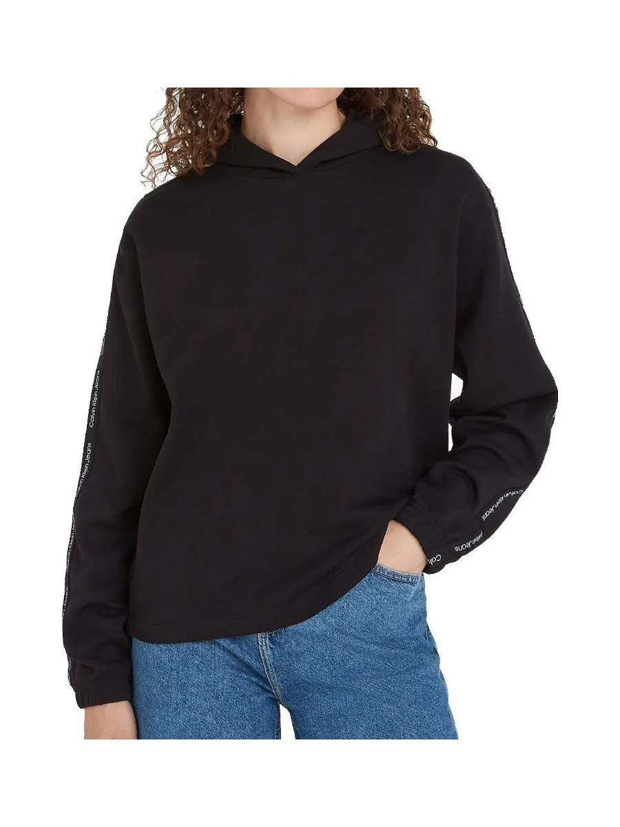 Sweat Noir Femme Calvin Klein Embro Elastic 2