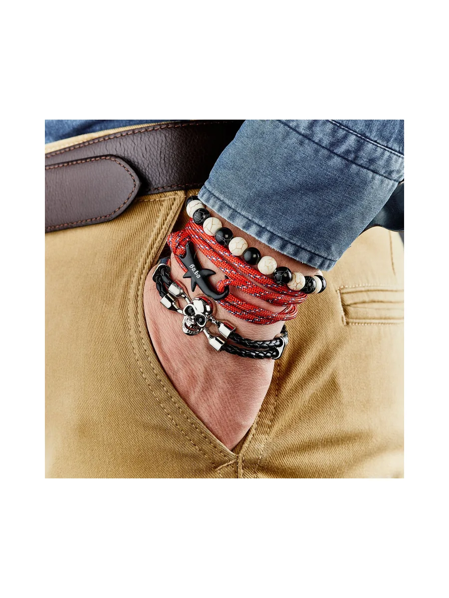 Bracelet Kléber rouge 2