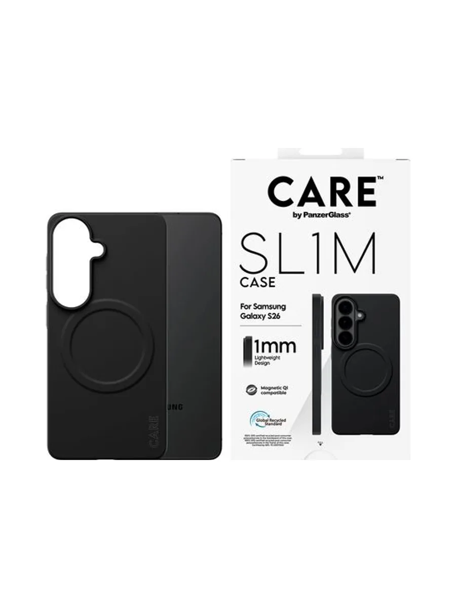 PanzerGlass CARE™ by ® SL1M Case Black w. Qi Samsung Galaxy S26 mobile phone case 2