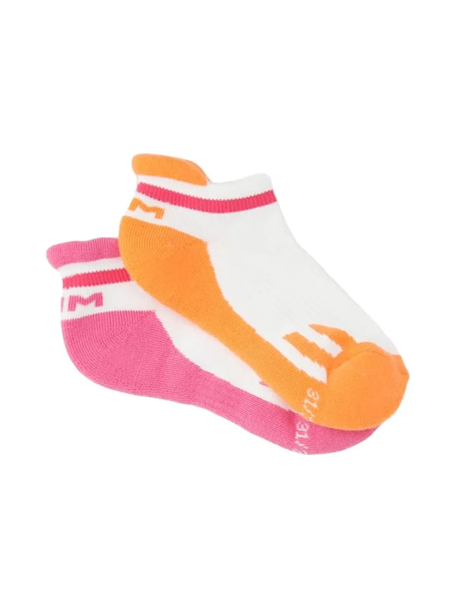 x2 Paires de Chaussettes Rose/Orange Fille Dim D0B47 2