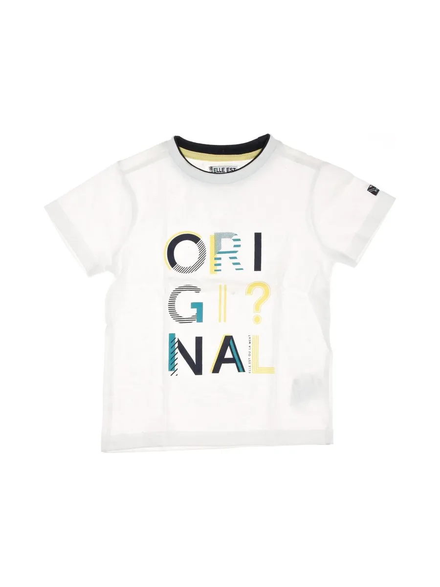 T-shirt Blanc Garçon EOM Dixsou 2