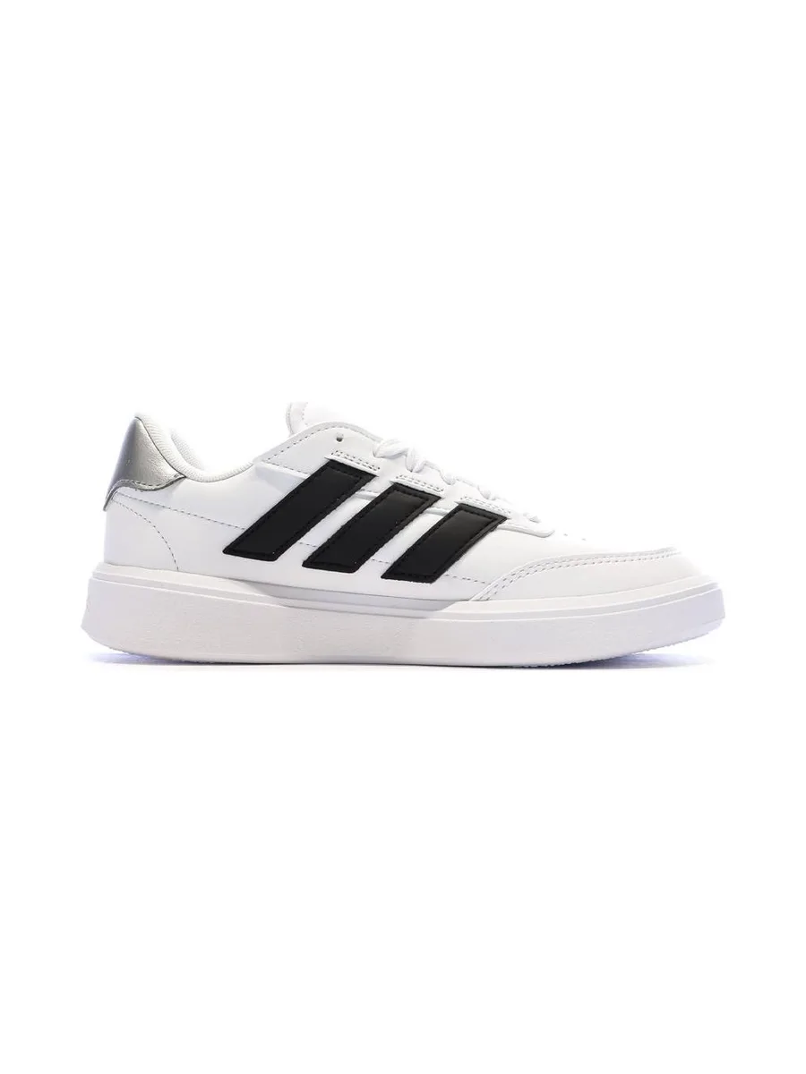 Baskets Blanches/Noires Garçon Adidas Courtblock 2