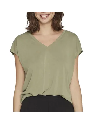T-Shirt Vert Femme Vila Modala 1
