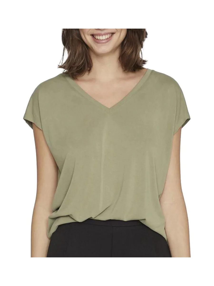 T-Shirt Vert Femme Vila Modala 2