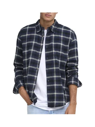 Chemise à carreaux Bleu Marine Homme Jack & Jones Flannel 1