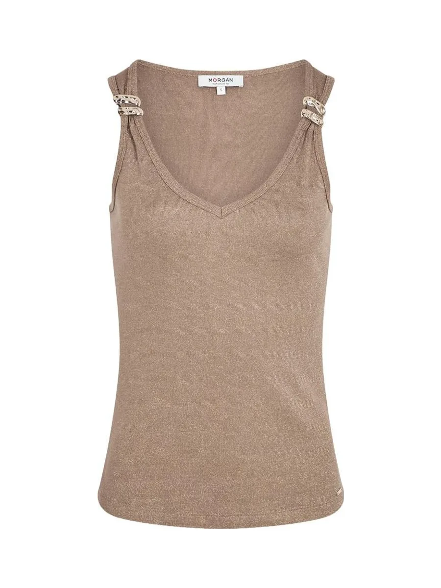 Débardeur Beige Femme Morgan DNOEMI 4