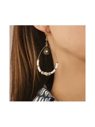 Boucles d'oreilles Tatiana - Blanc 2