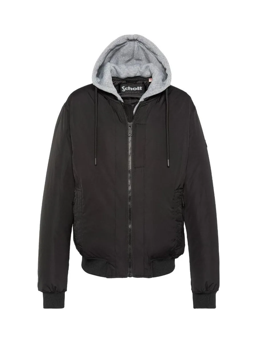 Blouson Noir Schott Pastron Amovible 2