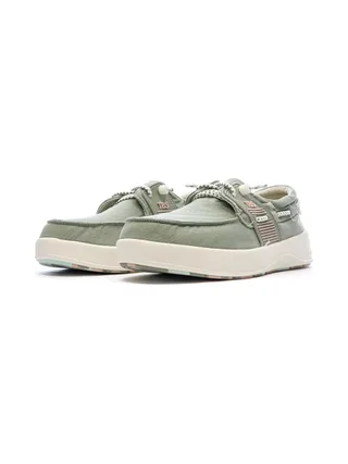 Chaussures bateau Vert Femme TBS Cotton Canvas Argile 6