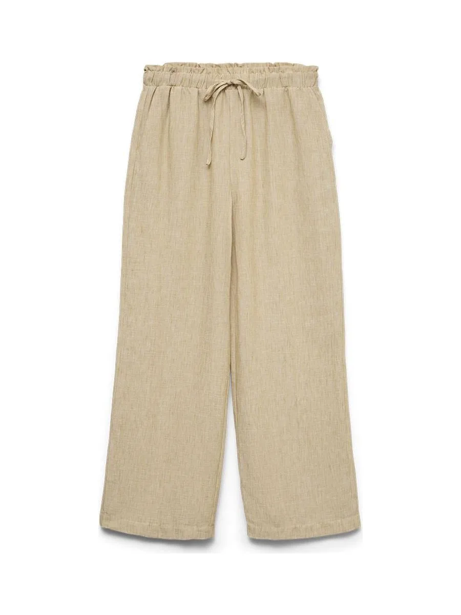 Pantalon fluide Beige Femme Vero Moda Charline 1