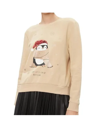 Sweat de Noel Beige Femme Only Onlyda Christmas 1