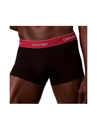 x3 Boxers Noir/Rose/Bleu Homme Calvin Klein Rise Trunk 2