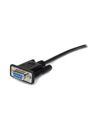 0.5m Straight Through Serial Cable MF BK 2