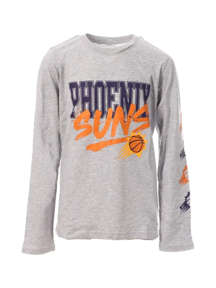 Phoenix Suns T-shirt Manches Longues Gris Garçon NBA Get Busy 1