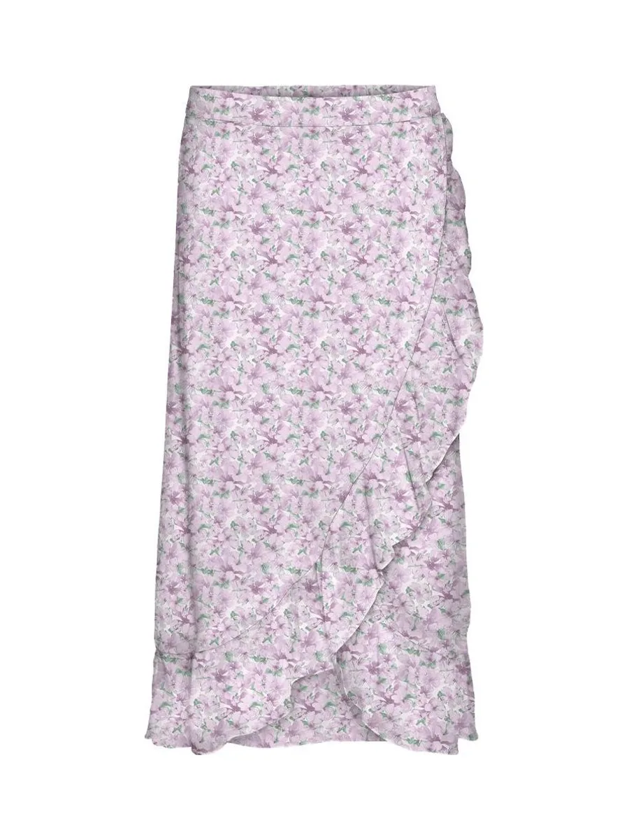 Jupe Violette à fleurs Femme Vero Moda Smilla 2
