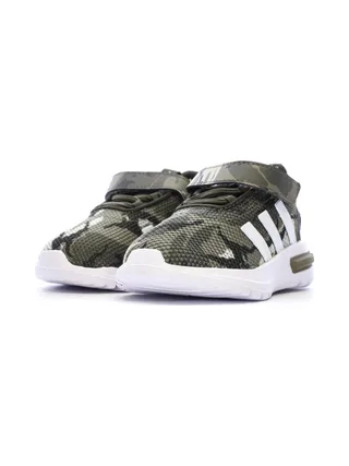 Baskets Kaki/Blanches Garçon Adidas Racer 6