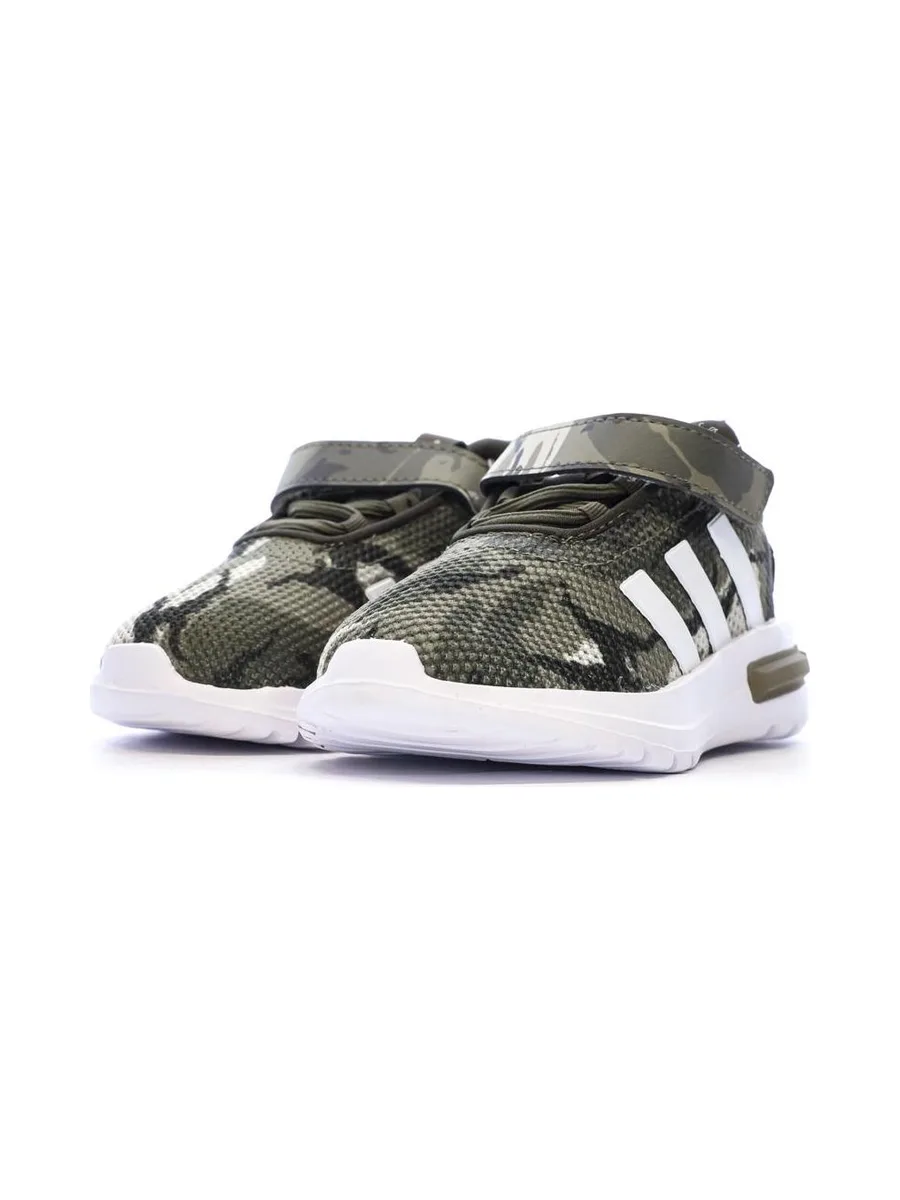 Baskets Kaki/Blanches Garçon Adidas Racer 7