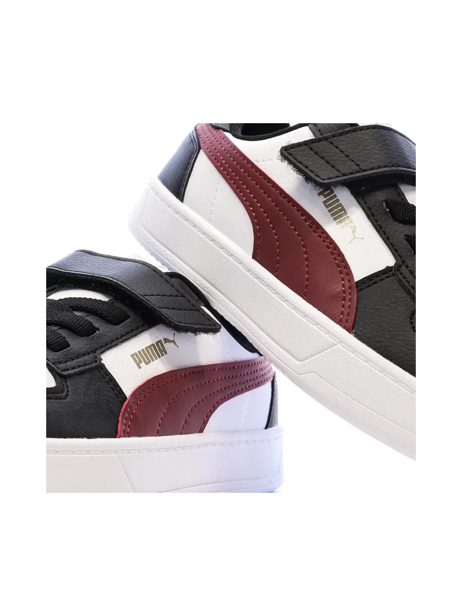 Baskets Blanches/Noir Garçon Puma Caven 1 8