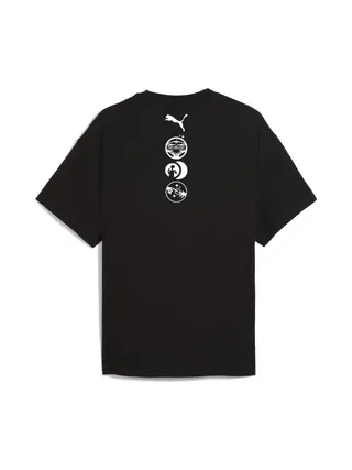 T-Shirt Noir/Bleu Homme Puma Hoops 2