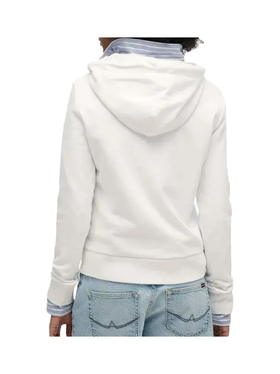 Sweat à Capuche Blanc Femme Superdry Plain Hood 3