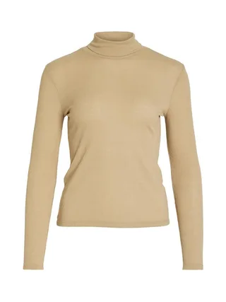 T-shirt Manches Longues Beige Femme Vila Elsea 1