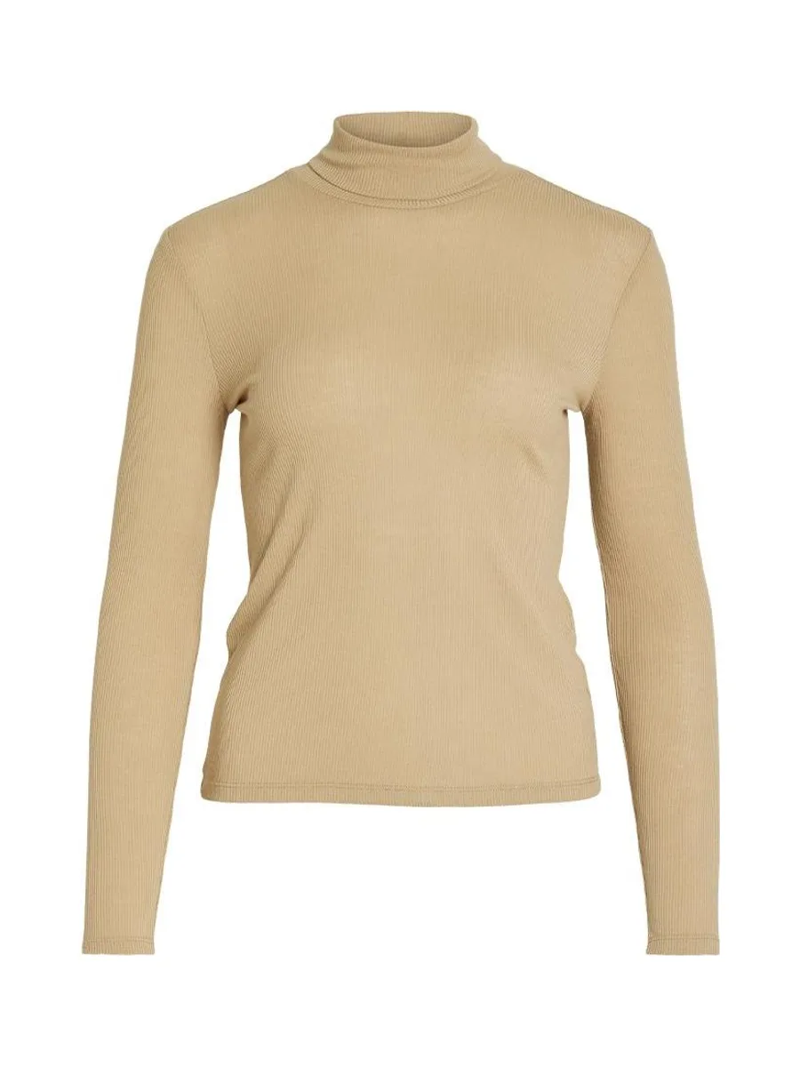 T-shirt Manches Longues Beige Femme Vila Elsea 1