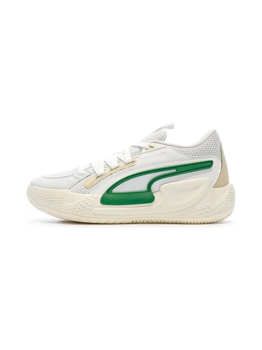 Chaussures de Basketball Blanc/Vert Homme Puma Court Rider 2