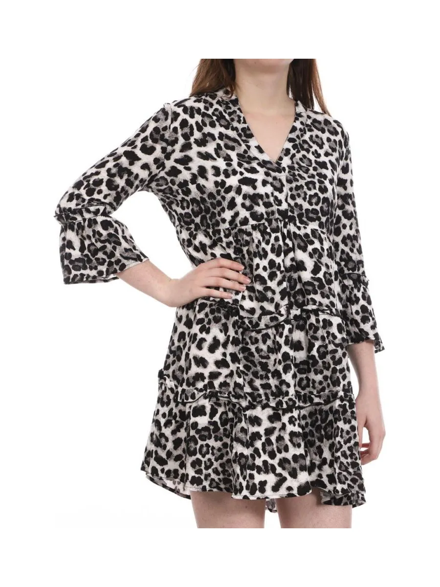 Robe Léopard Grise Femme Vero Moda Easy 2