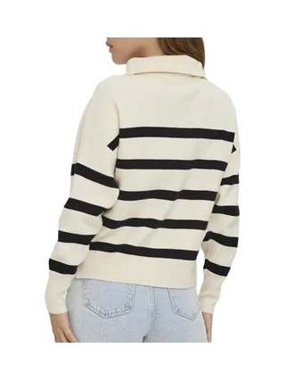 Pull Beige/Noir Femme Vero Moda Saba 2