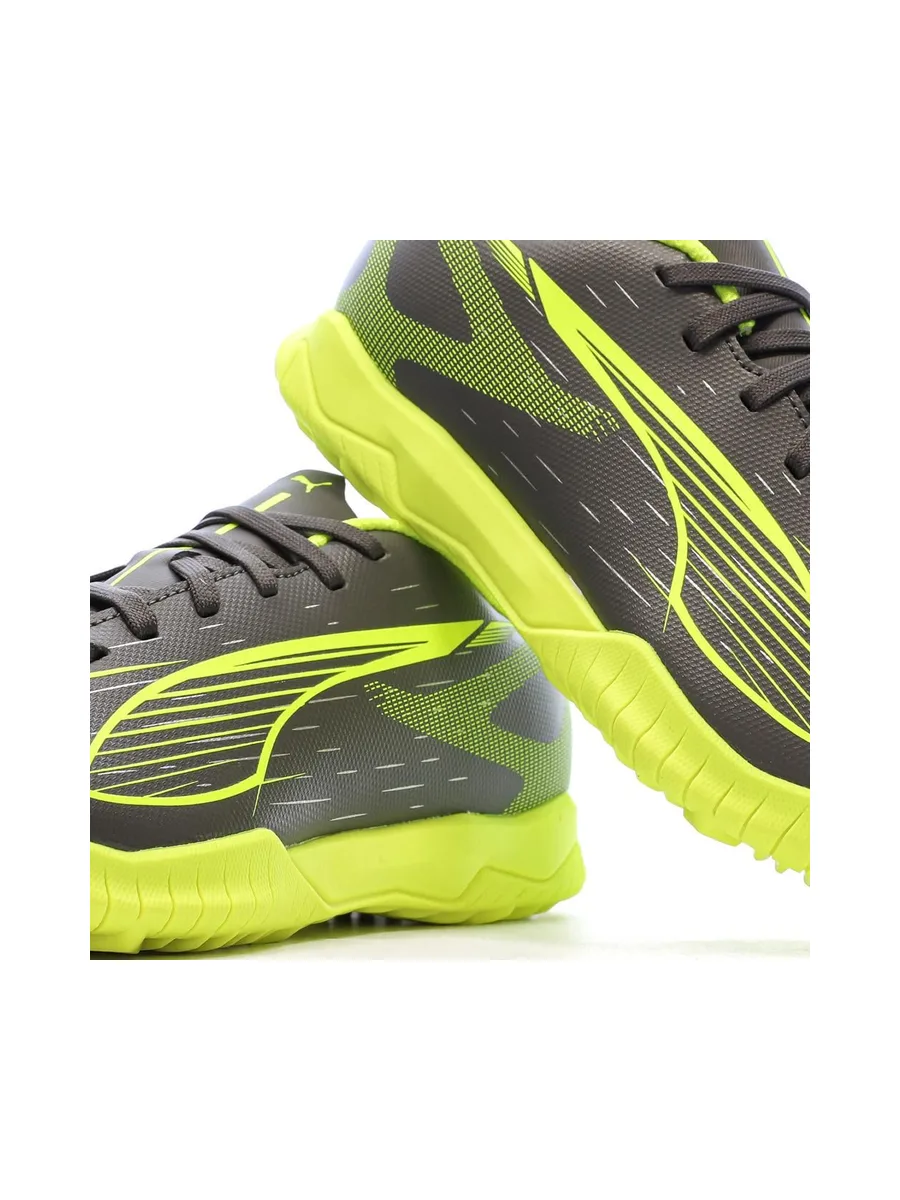 Chaussures de football Gris/Vert Garçon Puma Ultra 5 Play 8