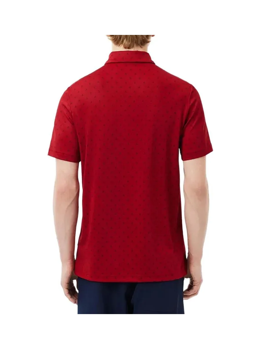 Polo de Golf Rouge Homme Lacoste regular fit protection UV 4