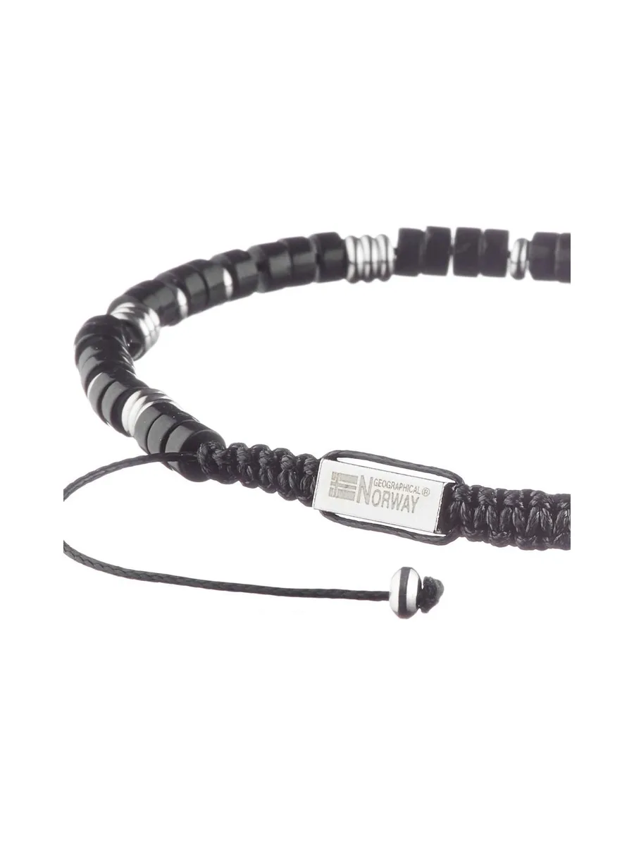Bracelet Noir/Acier Homme Geographical Norway 315020 4