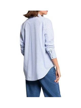 Chemise Oversize Bleu Femme Morgan Popeline 3