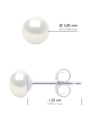 Boucles Perles 5-6mm Argent 2