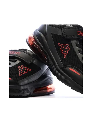 Baskets Noir/Rouge Garçon Kappa Logo Pylos123 8