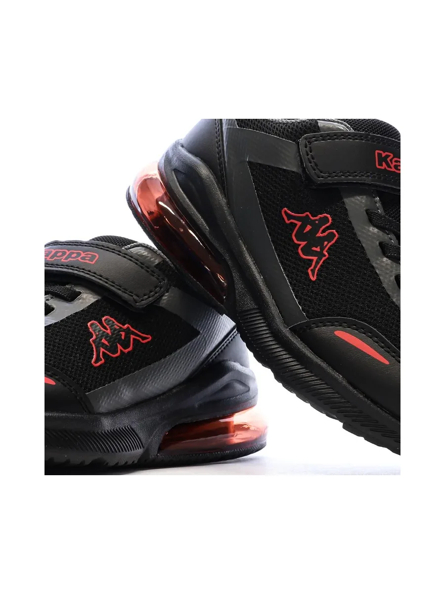Baskets Noir/Rouge Garçon Kappa Logo Pylos123 9