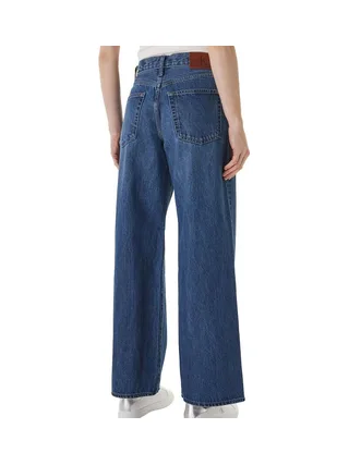 Jean Loose Bleu Femme Calvin Klein The Wide Indigo 2