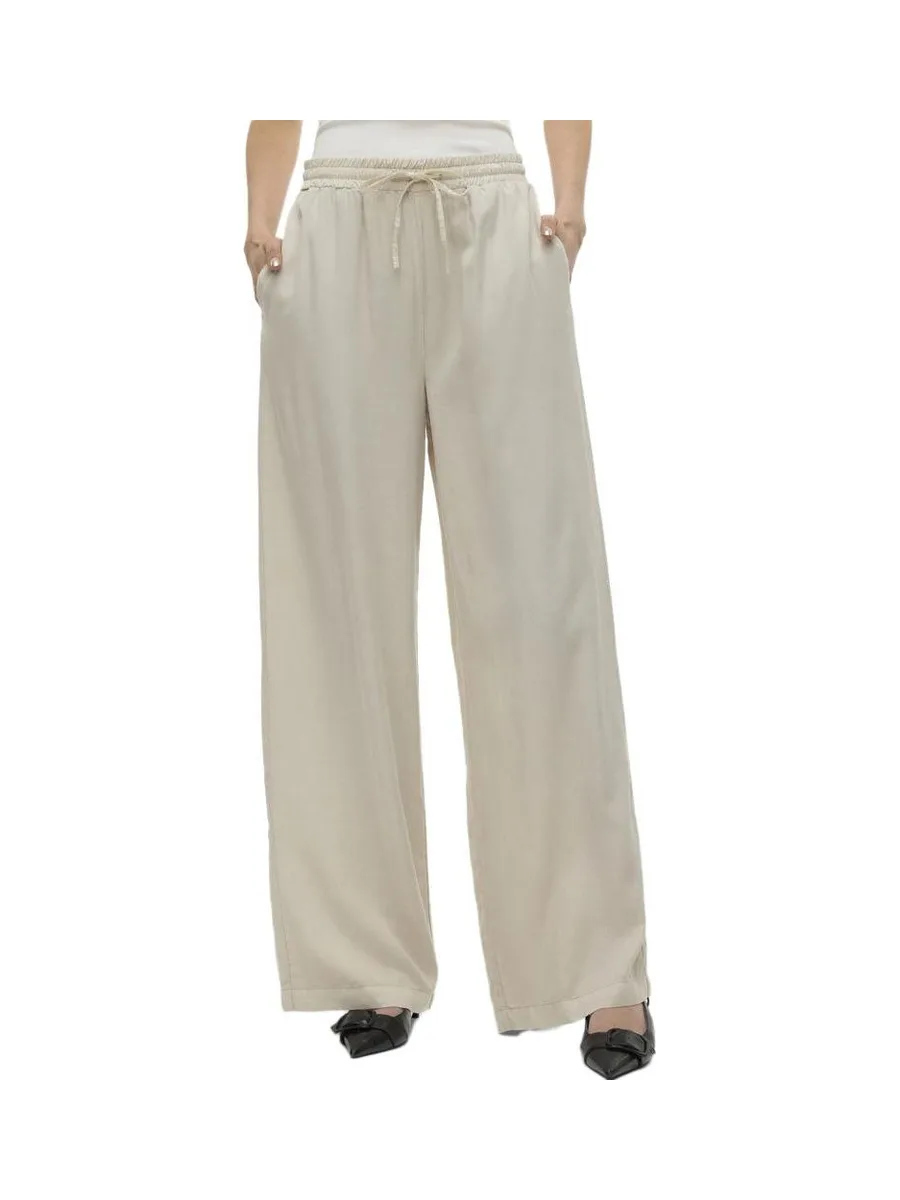 Pantalon fluide Écru Femme Vero Moda Bree 2