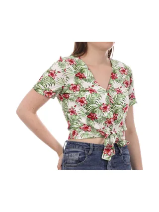 Blouse Blanche/Rouge à fleurs Femme Vero Moda Easy 1